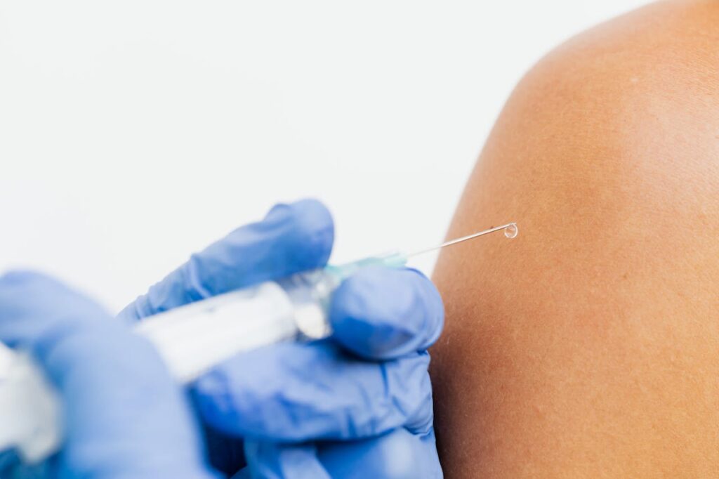 close up of doctor injection for patient, Vitamin D injections